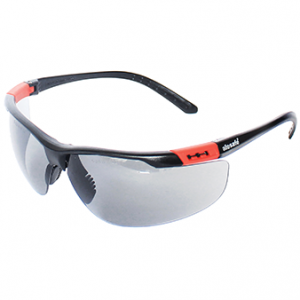 Allsafe Aldea Safety Spectacles Grey Lens, UV 385, Anti-Fog, Black or Red Frame